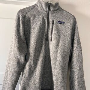 Patagonia Heathered Gray Fleece Jim Beam Pullover